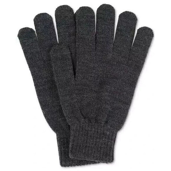 Barbour men's Tartan Plaid Scarf & Glove Set - Grey / rust - retail $100 - Picture 4 of 5